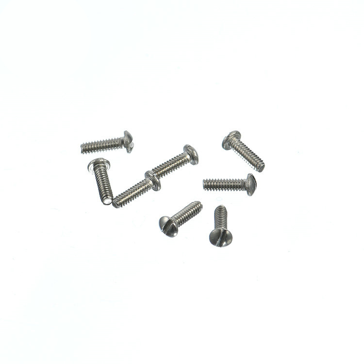 M0.8 M1.0 M1.2 rostfritt stål pannhuvud slitsad mini mikro liten skruv