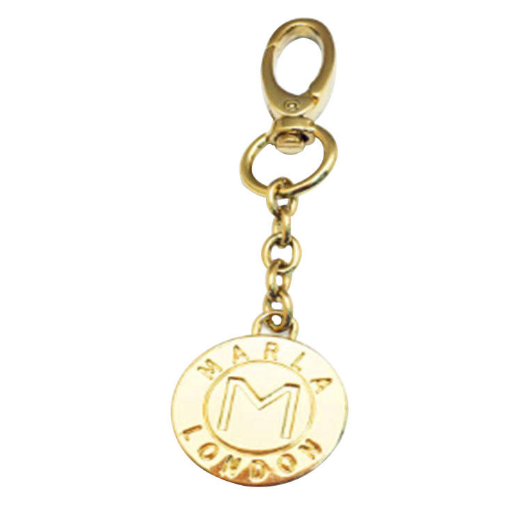 Ny design guldfärgad metall handväska logotyp platta väska logotyp kedja