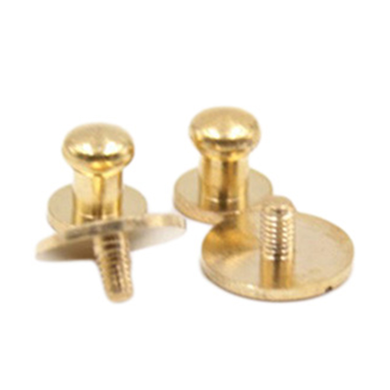 Ny design Solid Mässing Sam Brown Button Stud För läder Ny design Solid Mässing Sam Brown Button Stud För läder