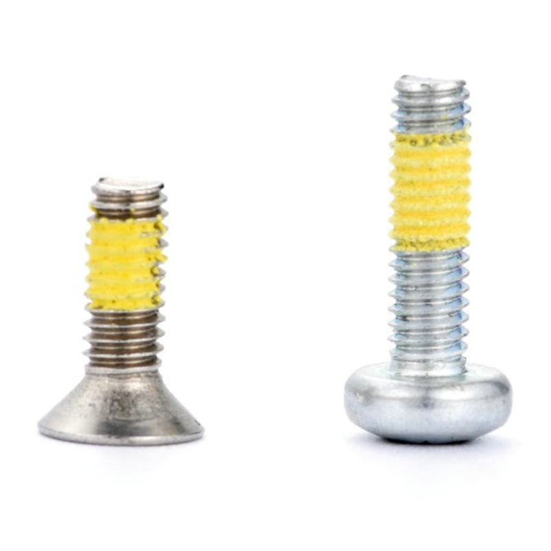 Pan(försänkt) huvud torx(hex)maskinskruv med gul nylonlapp Pan(försänkt) huvud torx(hex)maskinskruv med gul nylonlapp