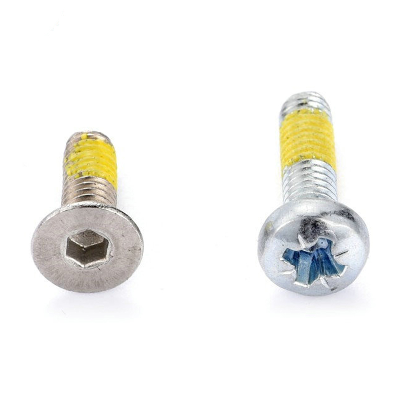 Pan(försänkt) huvud torx(hex)maskinskruv med gul nylonlapp Pan(försänkt) huvud torx(hex)maskinskruv med gul nylonlapp