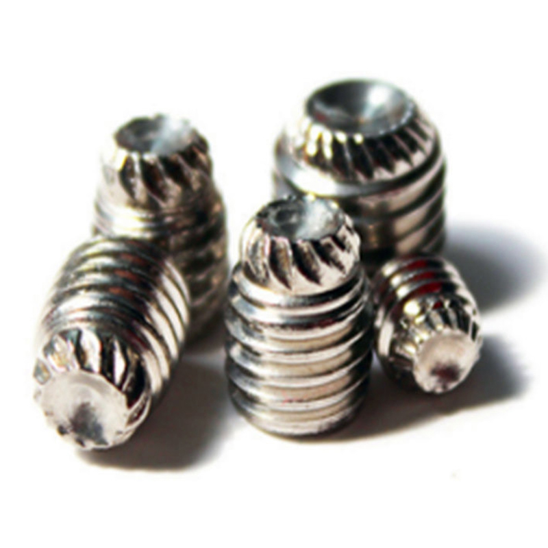 DIN916K m3 rostfritt stål räfflade cup point socket ställskruv