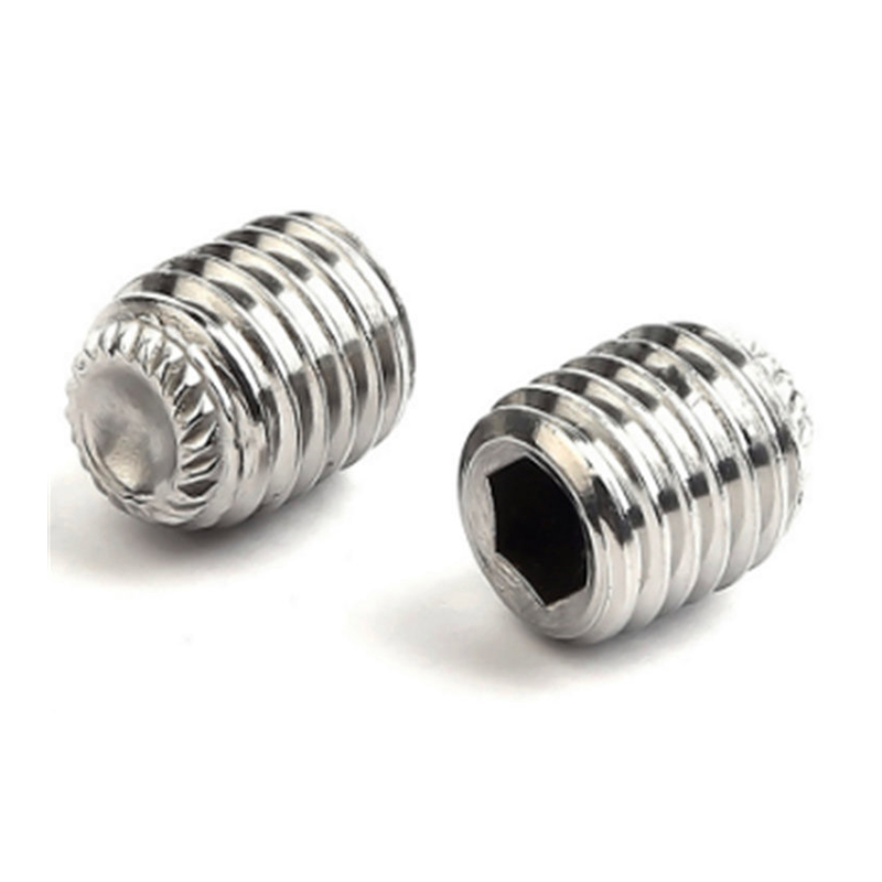 DIN916K m3 rostfritt stål räfflade cup point socket ställskruv DIN916K m3 rostfritt stål räfflade cup point socket ställskruv