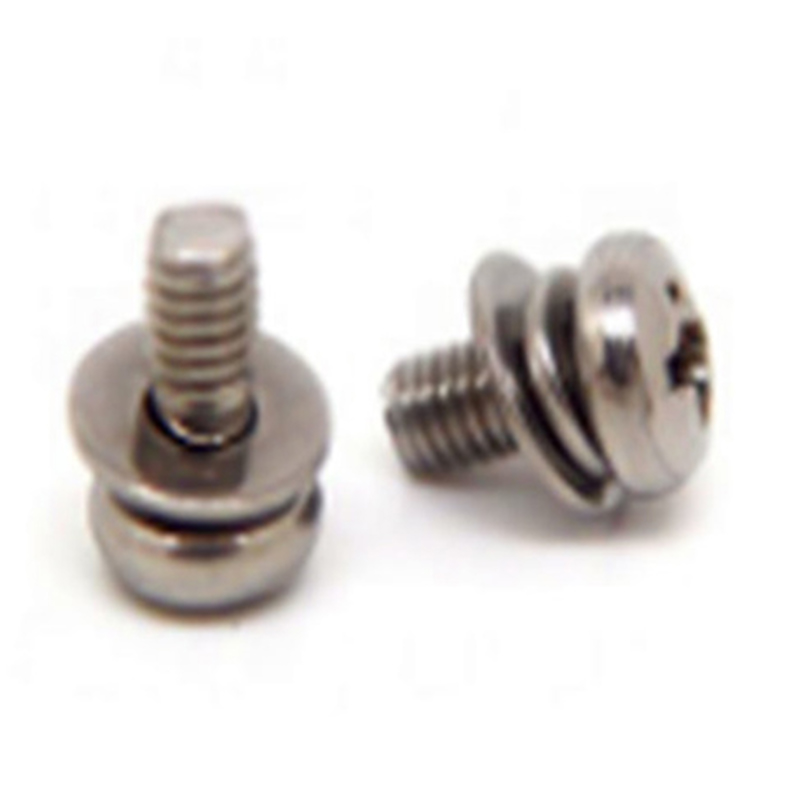 M3x6mm Passivation Pan Head Cross Split Vanlig Bricka Set Skruv M3x6mm Passivation Pan Head Cross Split Vanlig Bricka Set Skruv
