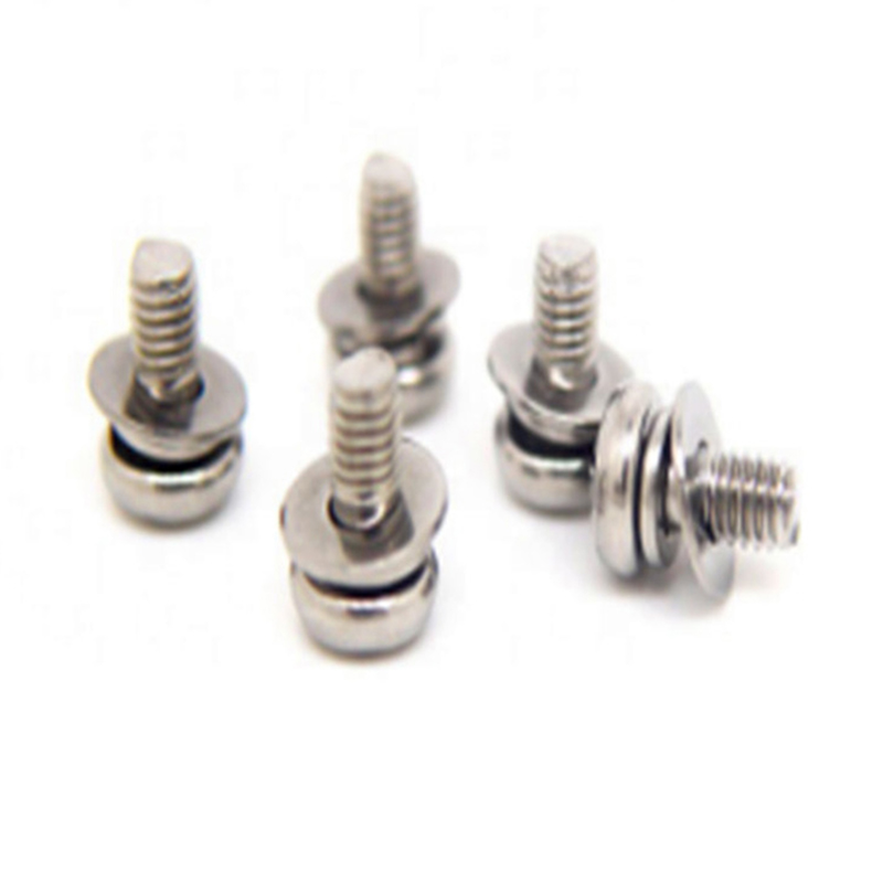 M3x6mm Passivation Pan Head Cross Split Vanlig Bricka Set Skruv