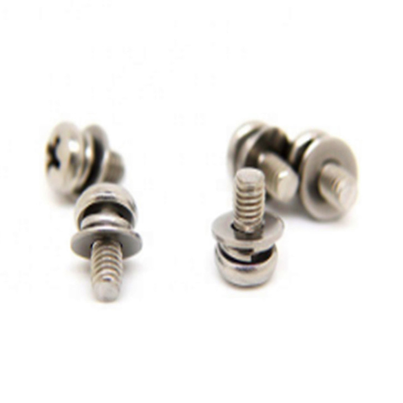 M3x6mm Passivation Pan Head Cross Split Vanlig Bricka Set Skruv M3x6mm Passivation Pan Head Cross Split Vanlig Bricka Set Skruv