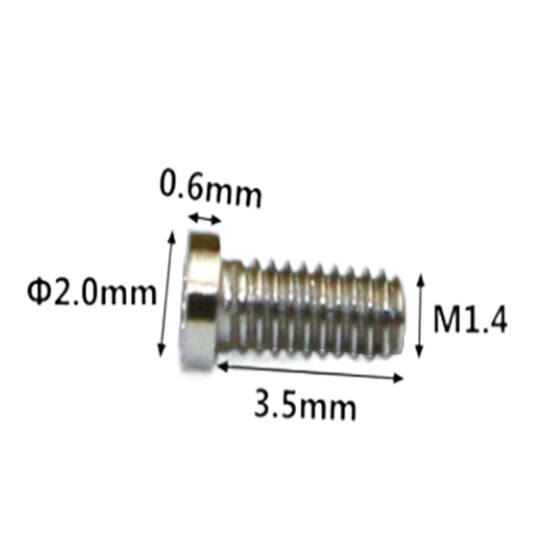 Hög precision M1.4 6 lob miniatyr mikroskruv för klockor Hög precision M1.4 6 lob miniatyr mikroskruv för klockor
